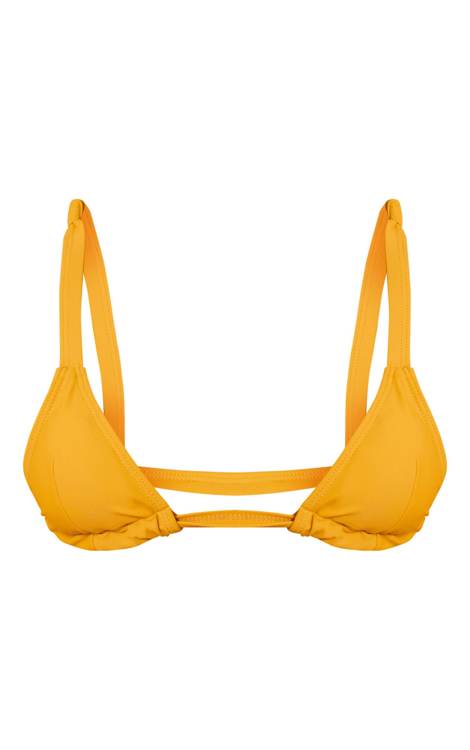 Mustard Micro Triangle Bikini Top Product Image