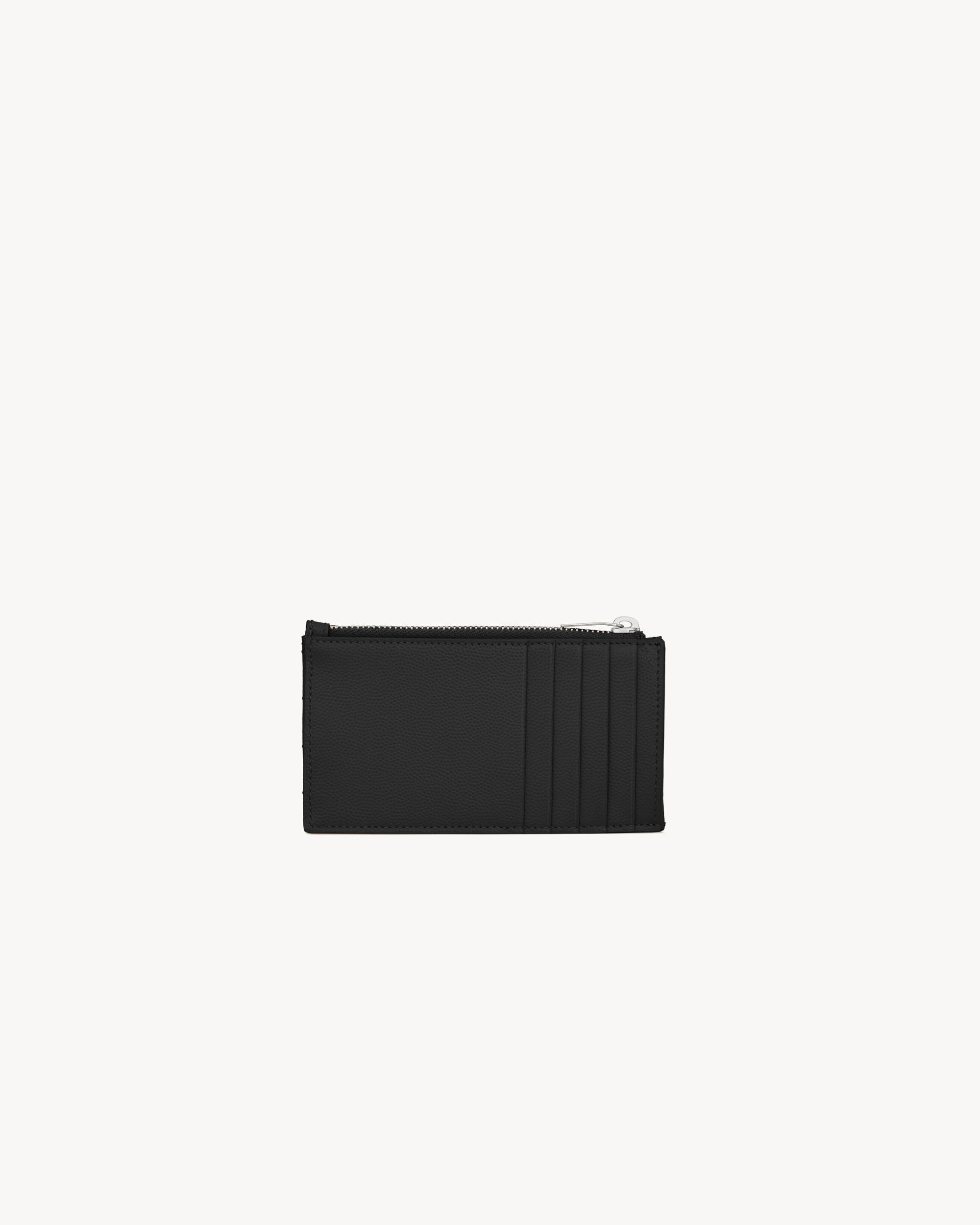 CASSANDRE MATELASSÉ FRAGMENTS CARD CASE IN GRAIN DE POUDRE LEATHER Product Image