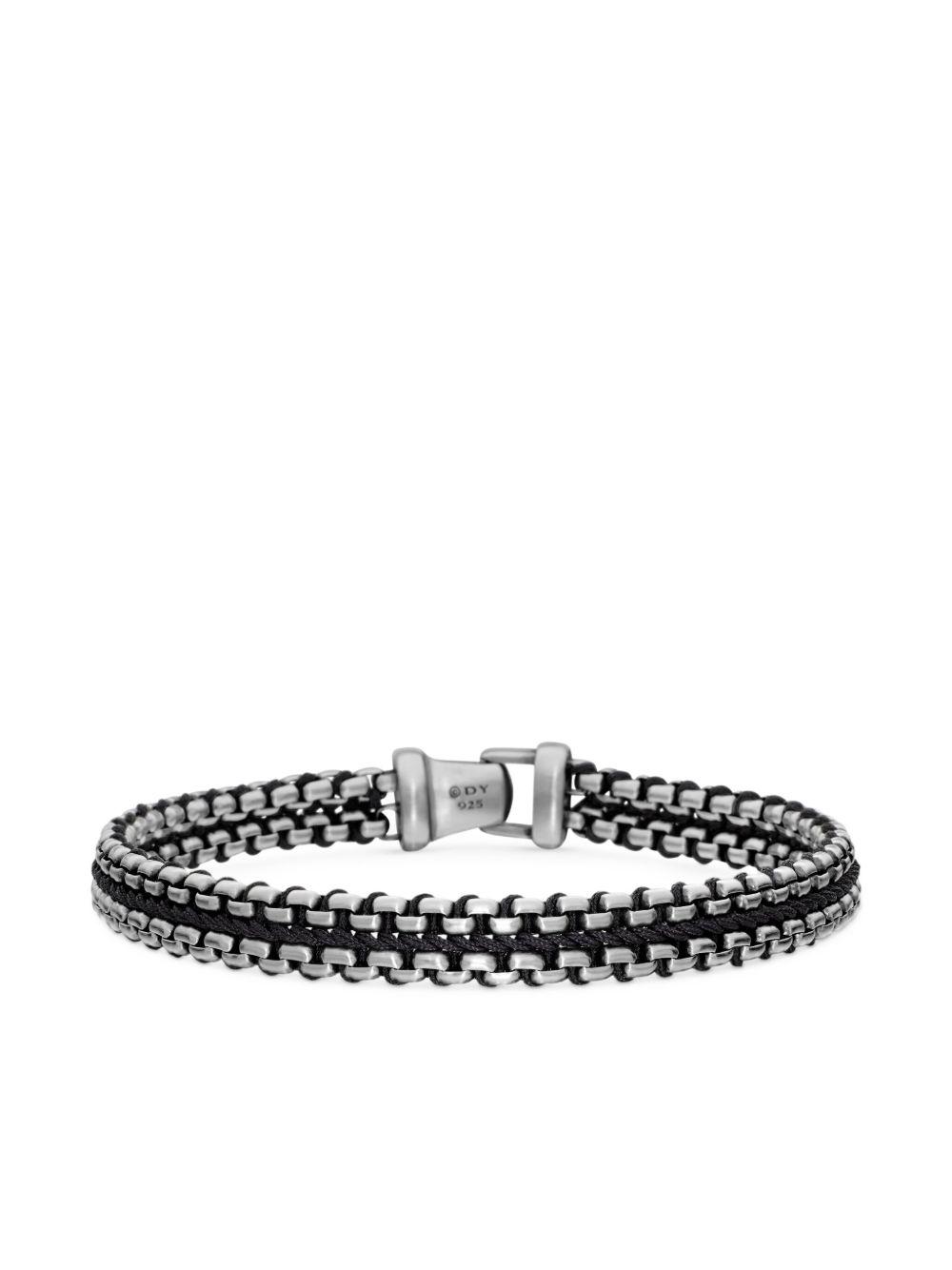 sterling silver Woven Box Chain bracelet (10mm) Product Image