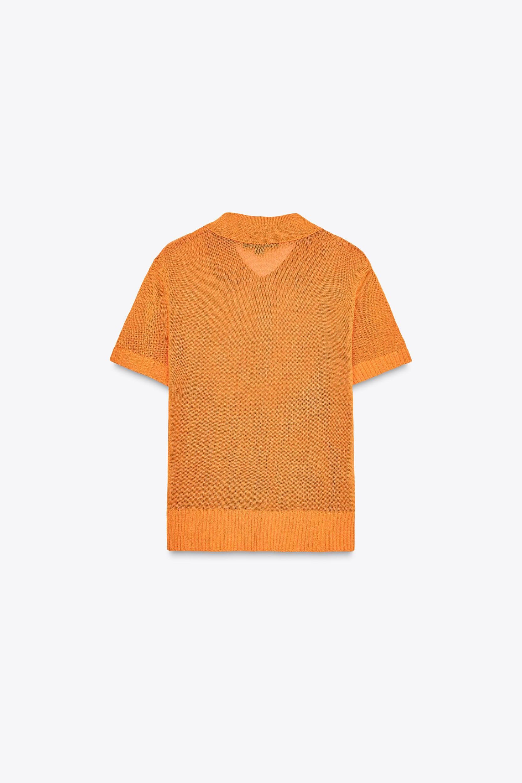 BASIC KNIT POLO TOP Product Image