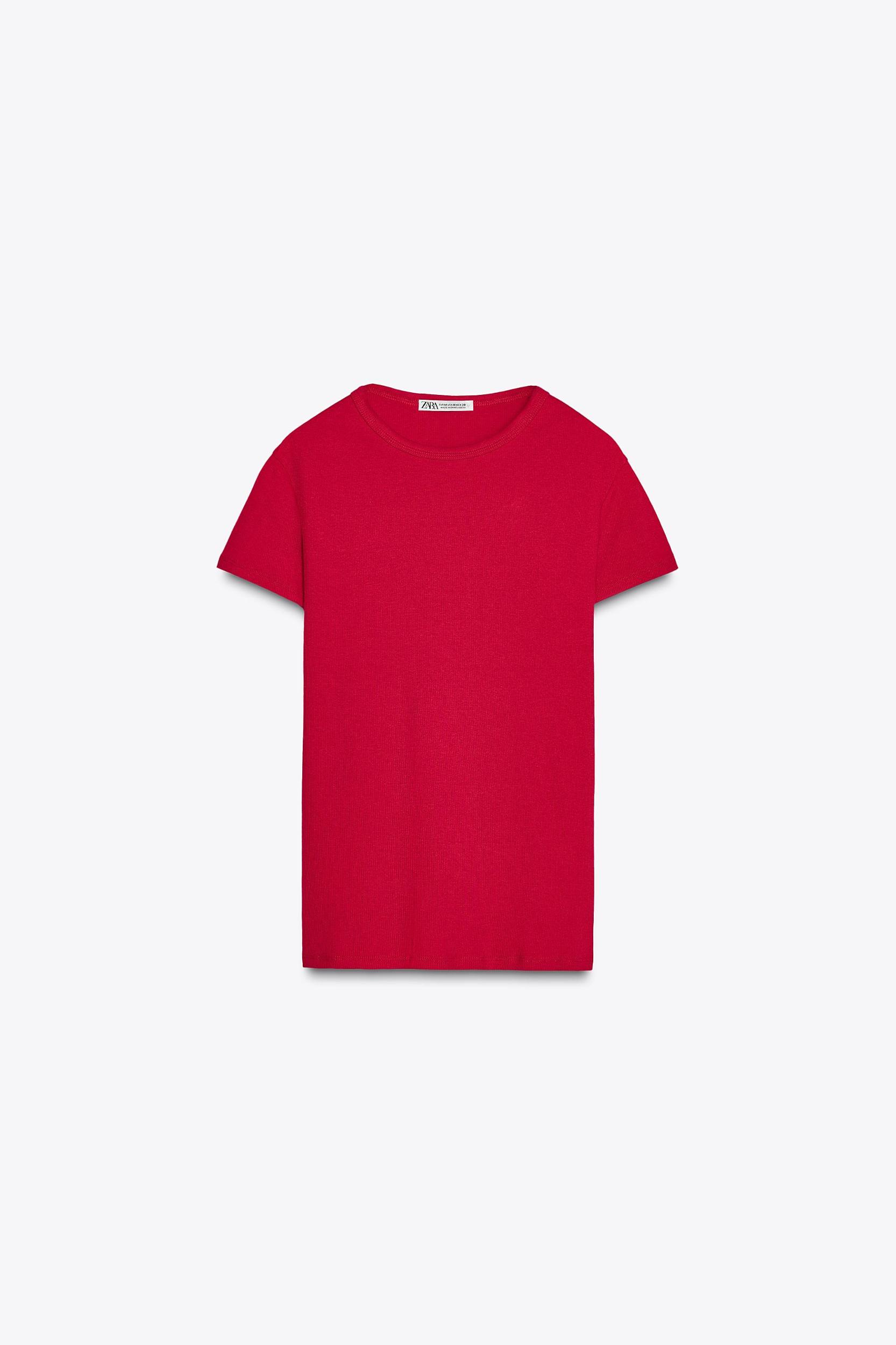 SHORT SLEEVE RIB TOP Product Image