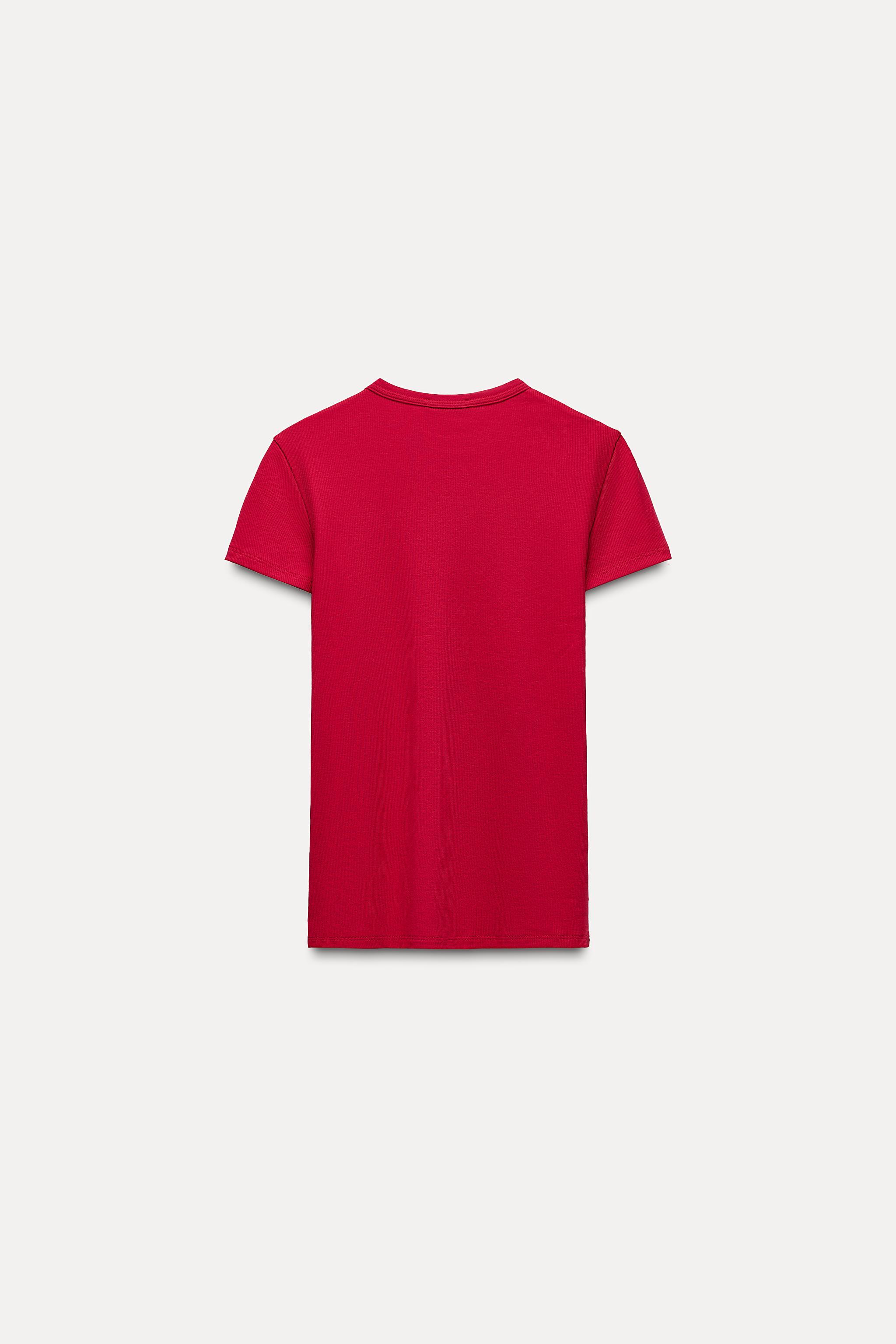 SHORT SLEEVE RIB TOP Product Image