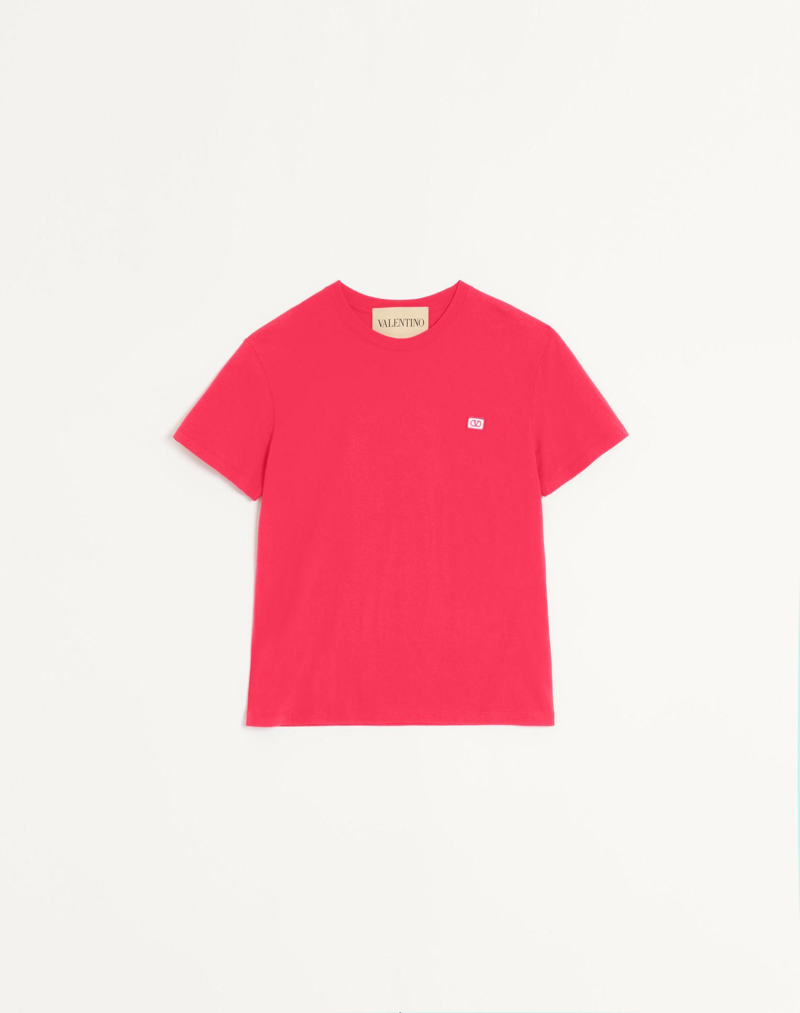 Cotton T-Shirt With Vlogo Patch Product Image