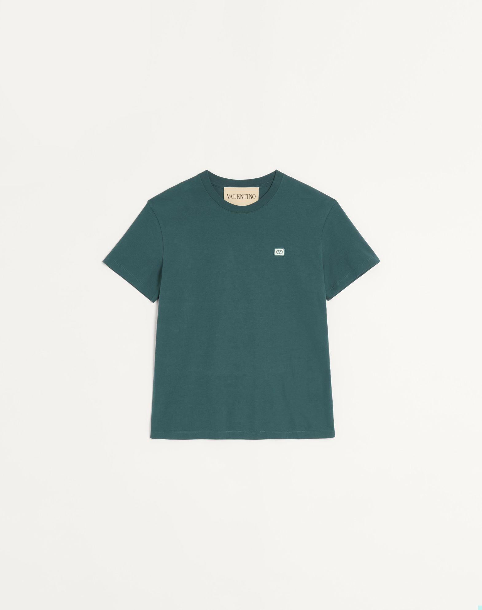 Cotton T-Shirt With Vlogo Patch Product Image