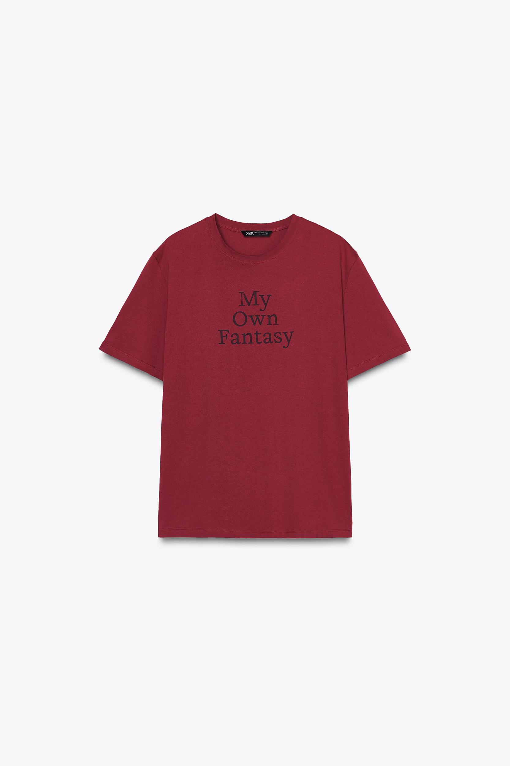 WASHED T-SHIRT WITH TEXT Product Image