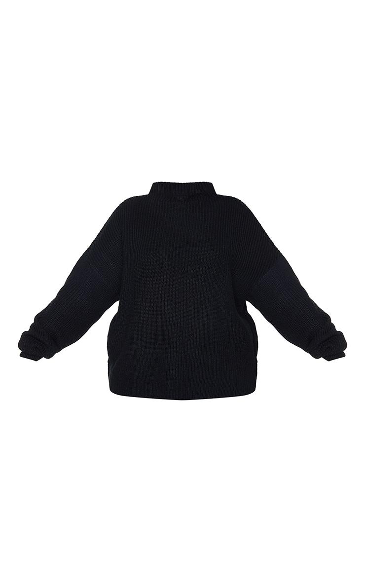 Plus Black High Neck Sweater Product Image