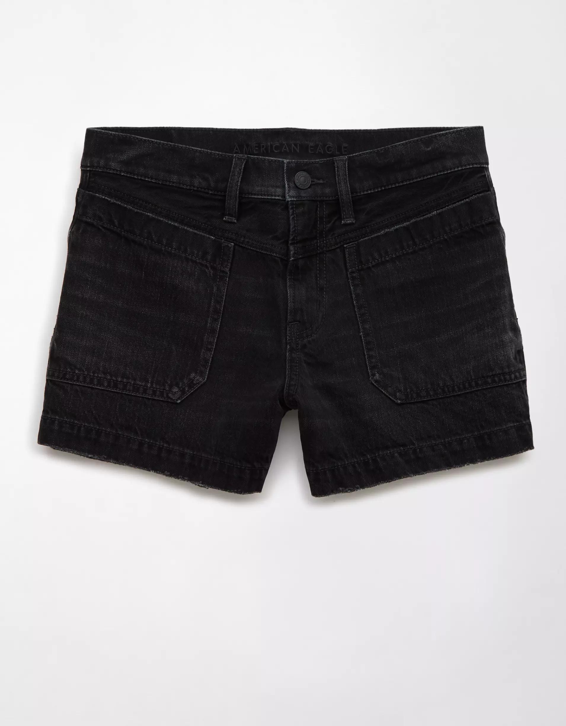 AE Strigid Super High-Waisted Relaxed Denim Short Product Image