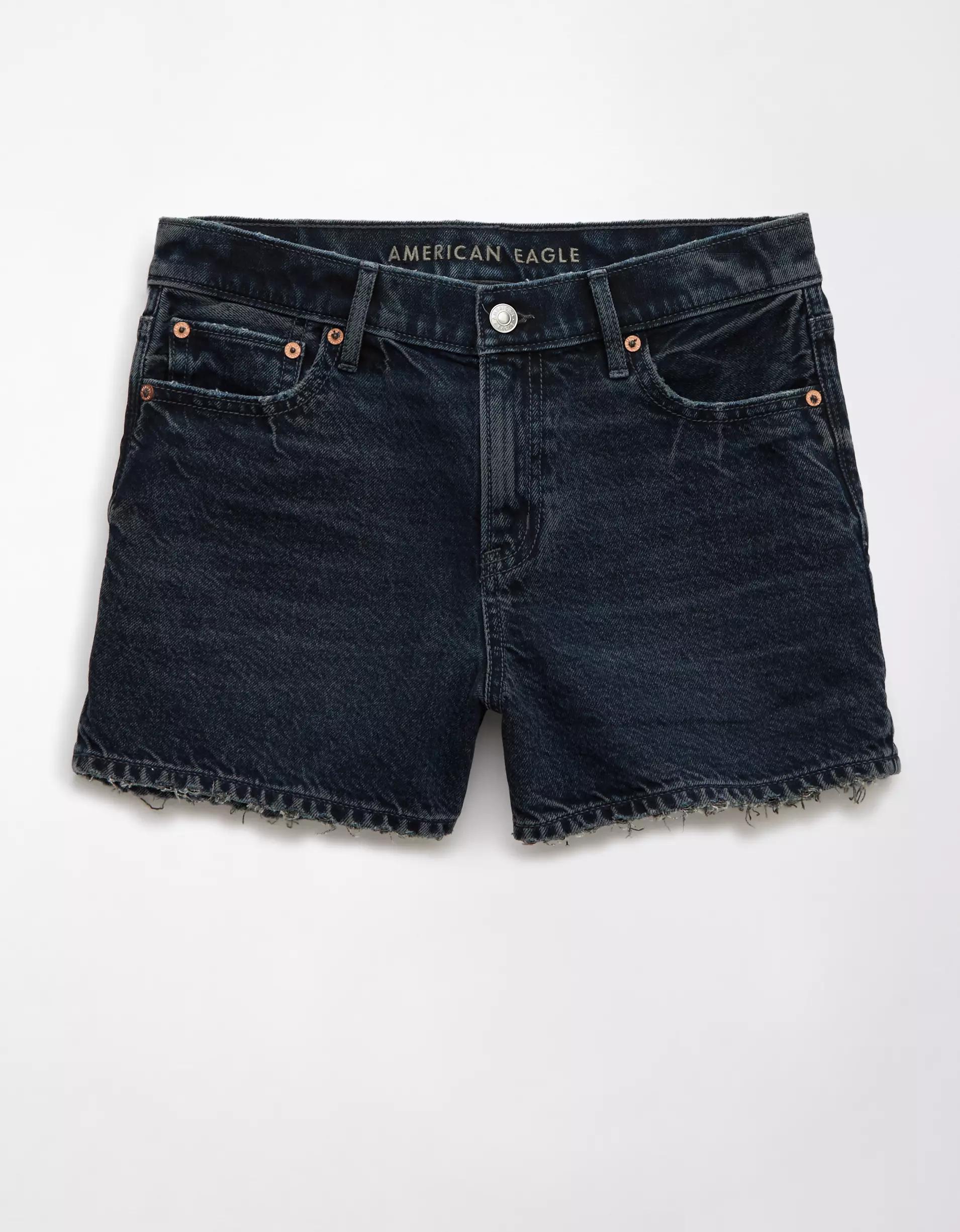 AE Strigid Super High-Waisted Relaxed Denim Short Product Image