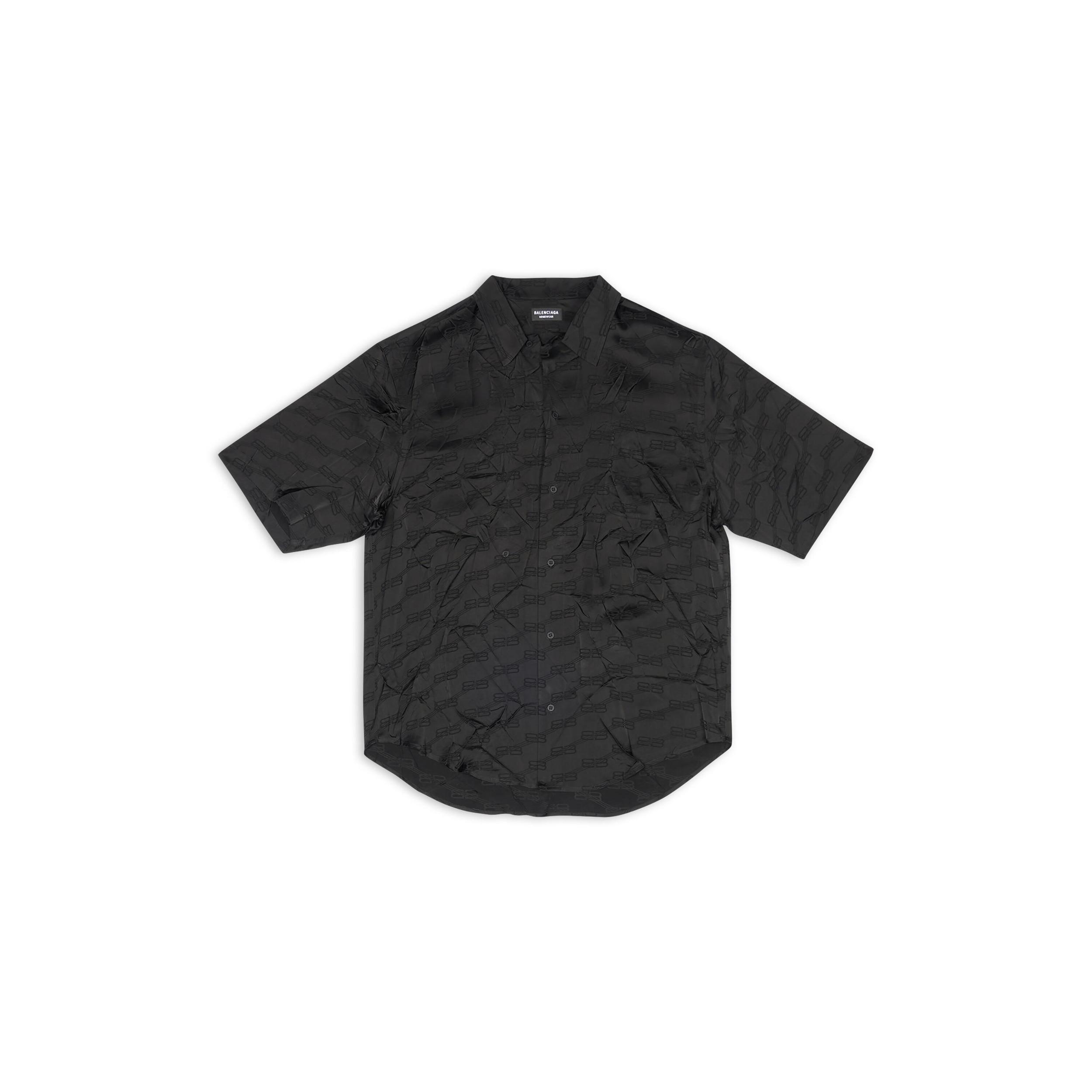 Men's Bb Monogram Minimal Short Sleeve Shirt  in Black Product Image