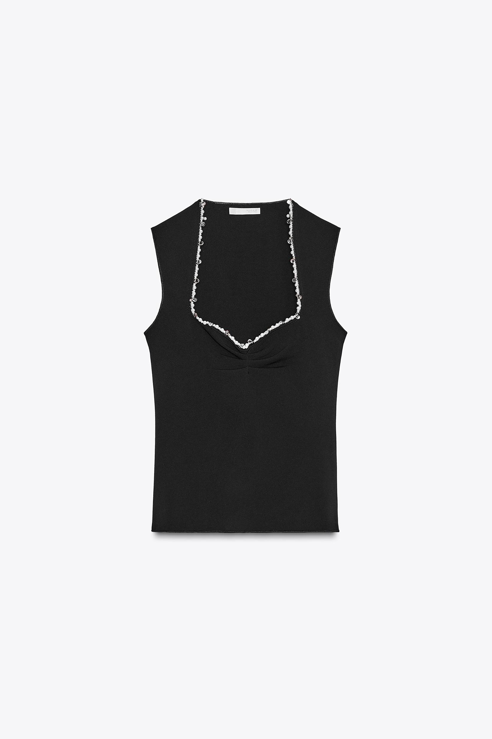 STRETCH TOP WITH METALLIC THREAD Product Image