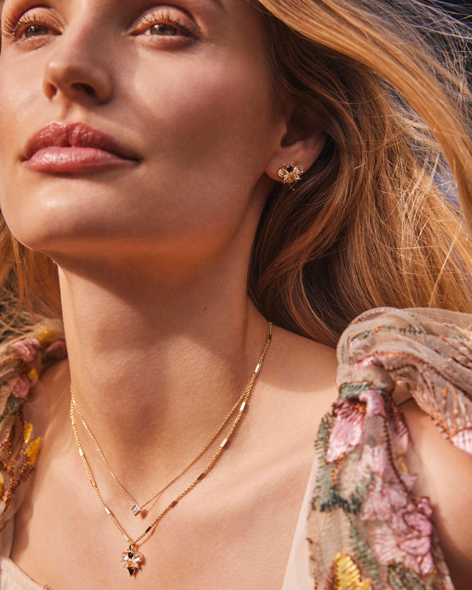 Bee Gold Stud Earrings Product Image