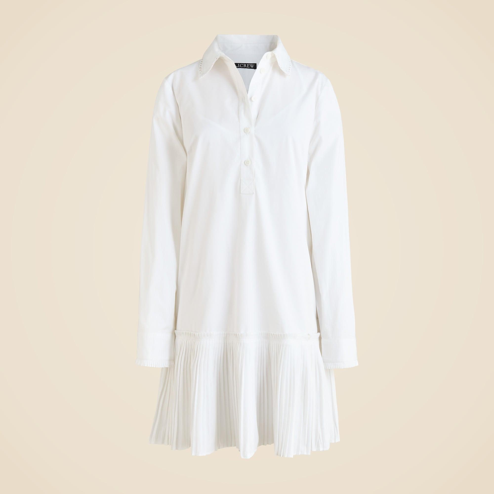Amelia long-sleeve shirtdress in cotton poplin Product Image