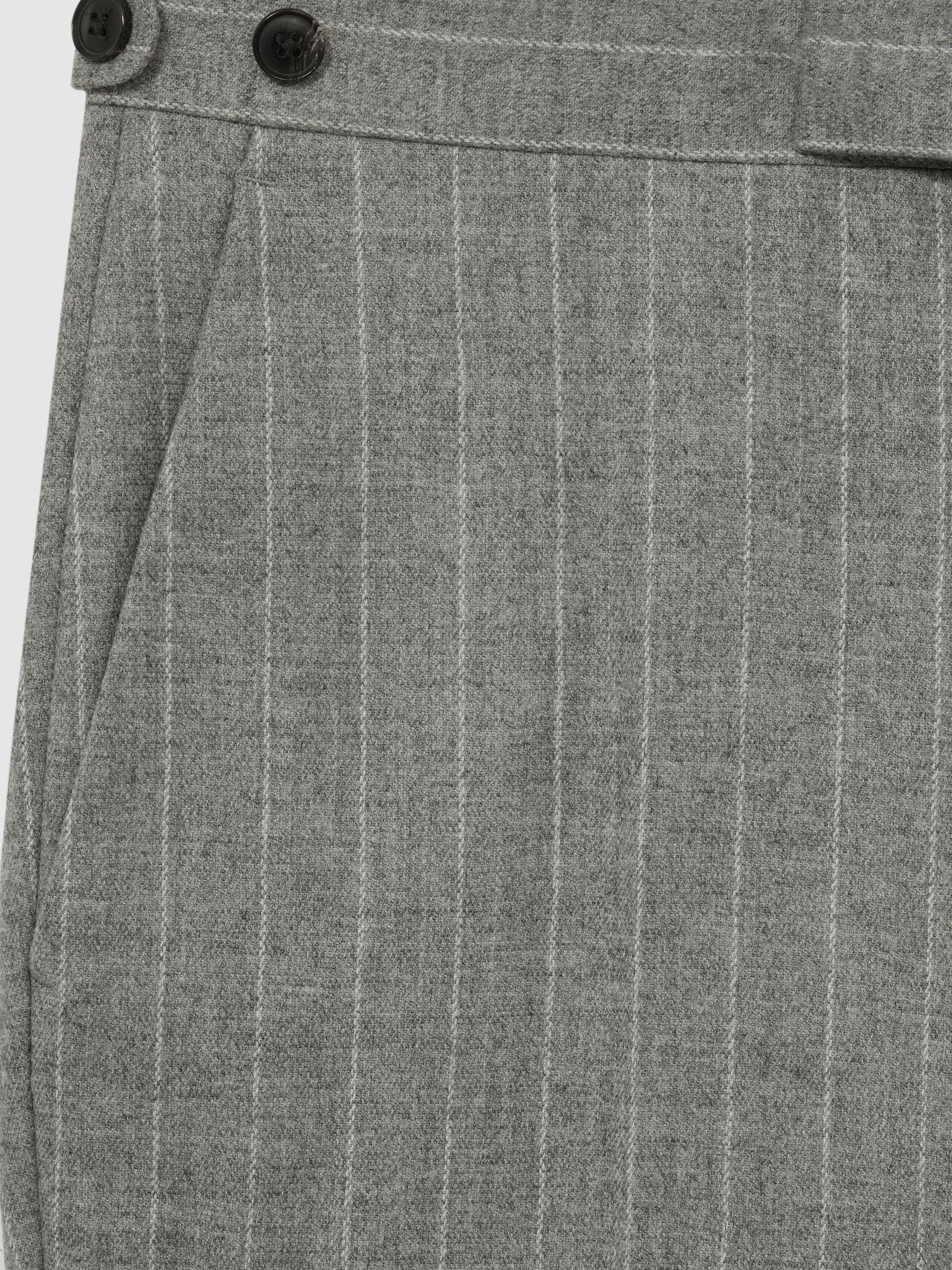 Slim-Fit Pinstripe Suit Trousers in Soft Grey Product Image