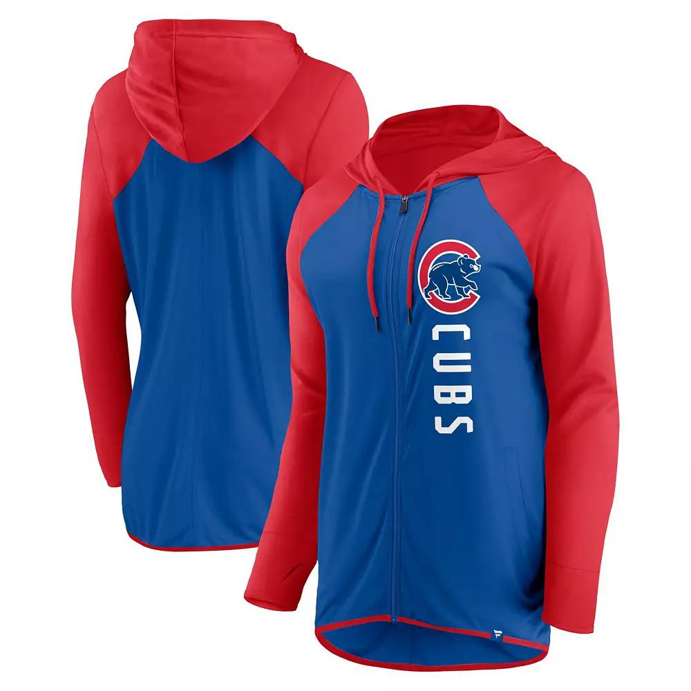 Women's Fanatics Branded Royal/Red Chicago Cubs Forever Fan Full-Zip Hoodie Jacket, Size: Large, Blue Product Image