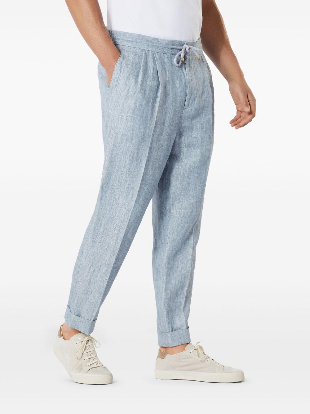 pleated linen trousers Product Image