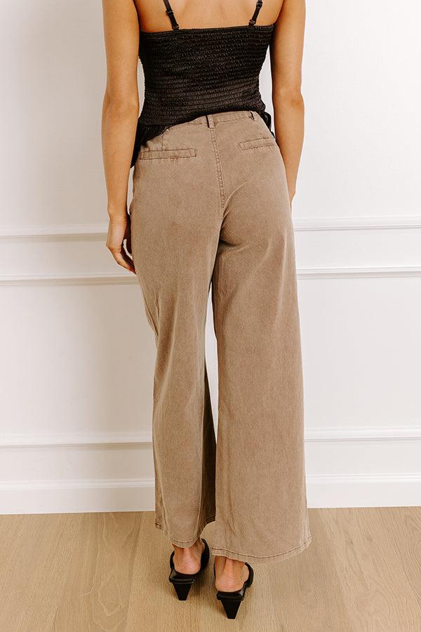 The Lana High Waist Wide Leg Jean in Mocha Product Image