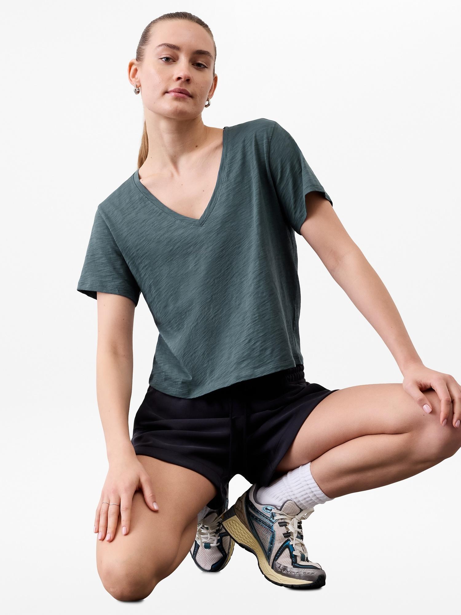 Essential Slub V-Neck Tee Product Image