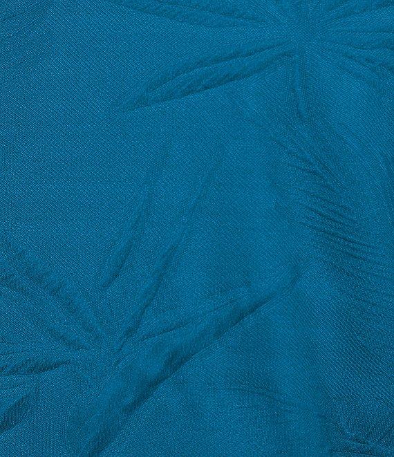 Caribbean Textured Floral Jacquard Short Sleeve Polo Shirt Product Image