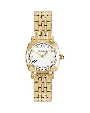 23mm Ferragamo Soft Square Watch with Bracelet Strap, Two Tone Rose Gold Product Image