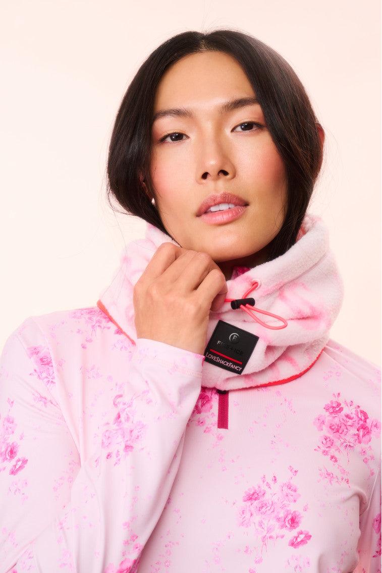 BOGNER FIRE+ICE x LoveShackFancy Arian Neck Gaiter - HOT PINK BABY / O/S Product Image
