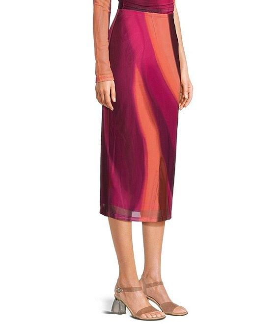 GB Abstract Mesh Midi Skirt Product Image