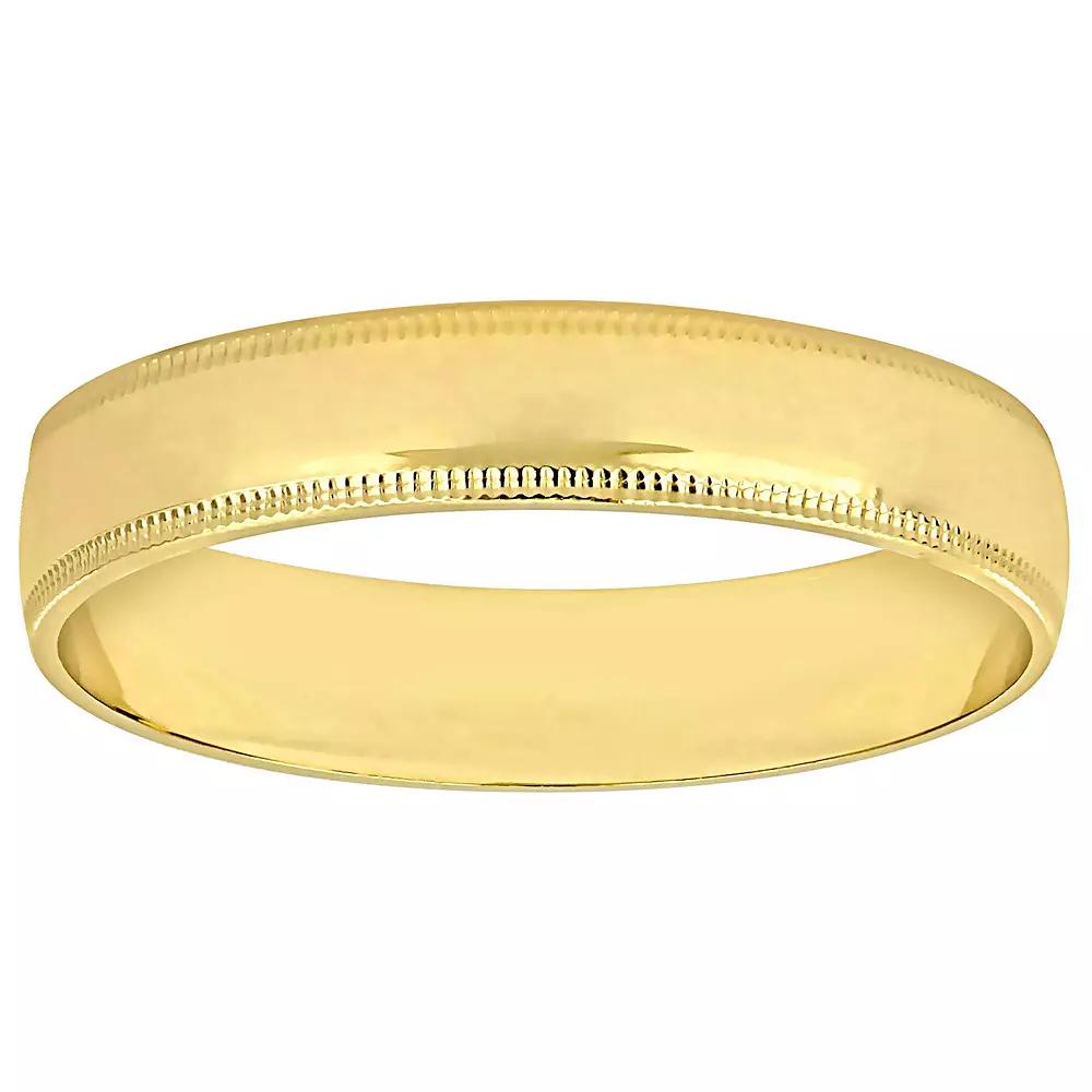 Stella Grace 10k Gold 4 mm Milgrain Edge Wedding Band, Womens Product Image