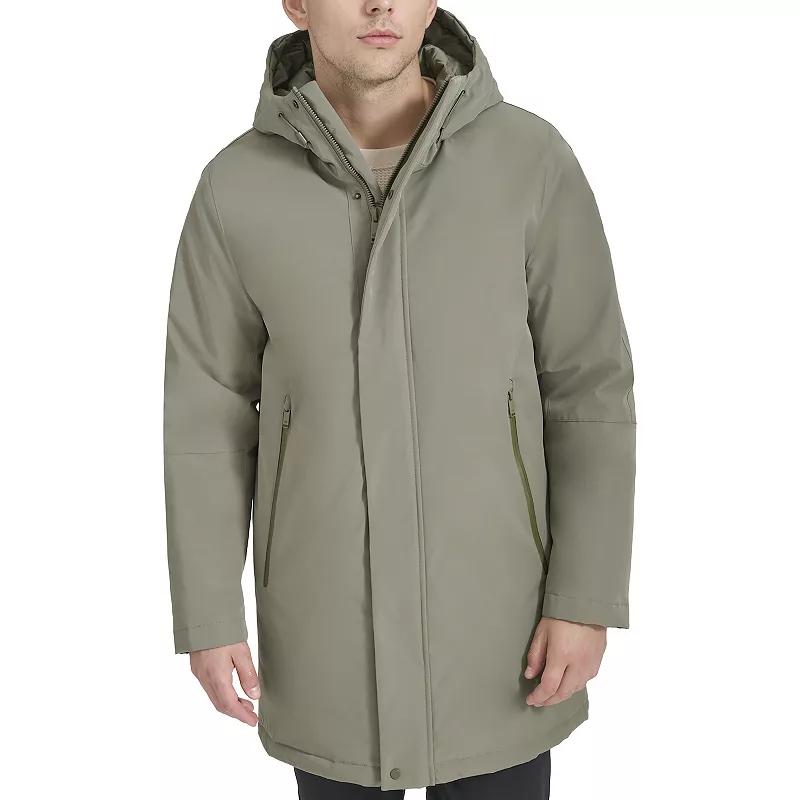 Men's Dockers® Softshell Mid-Length Hooded City Coat, Size: XXL, Black Product Image