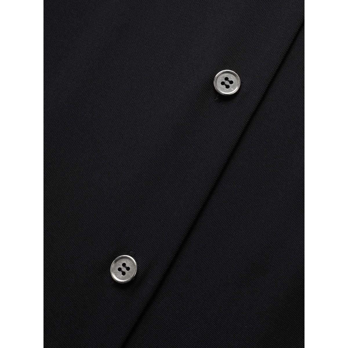 Plus Size Suit Collar Button Through Sleeveless Midi Dress Black Women Workwear Essentials Button Suit Collar Sleeveless Curvy BloomChic 28/5X Product Image