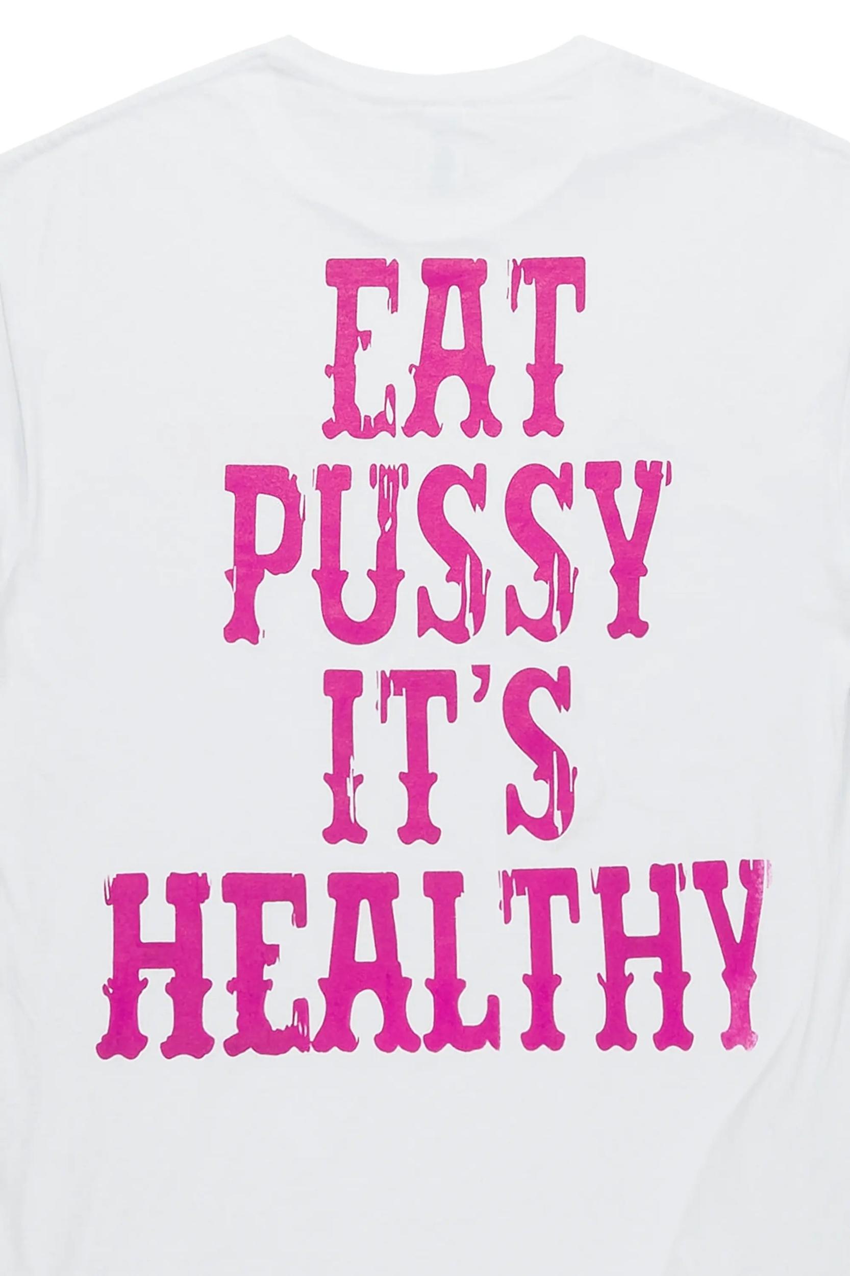 Posse White/Pink Graphic T-Shirt Male Product Image