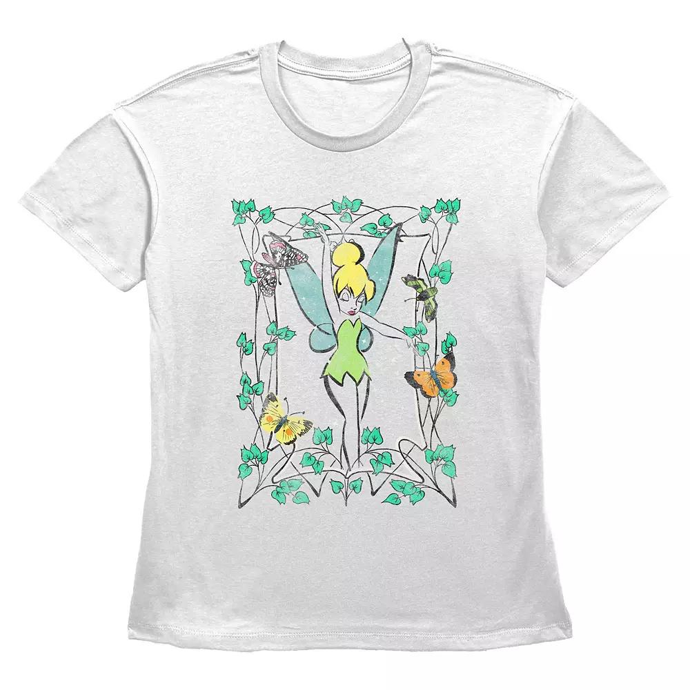 Disney's Tinker Bell Leaves And Butterflies Frame Women's Graphic Tee,  Product Image