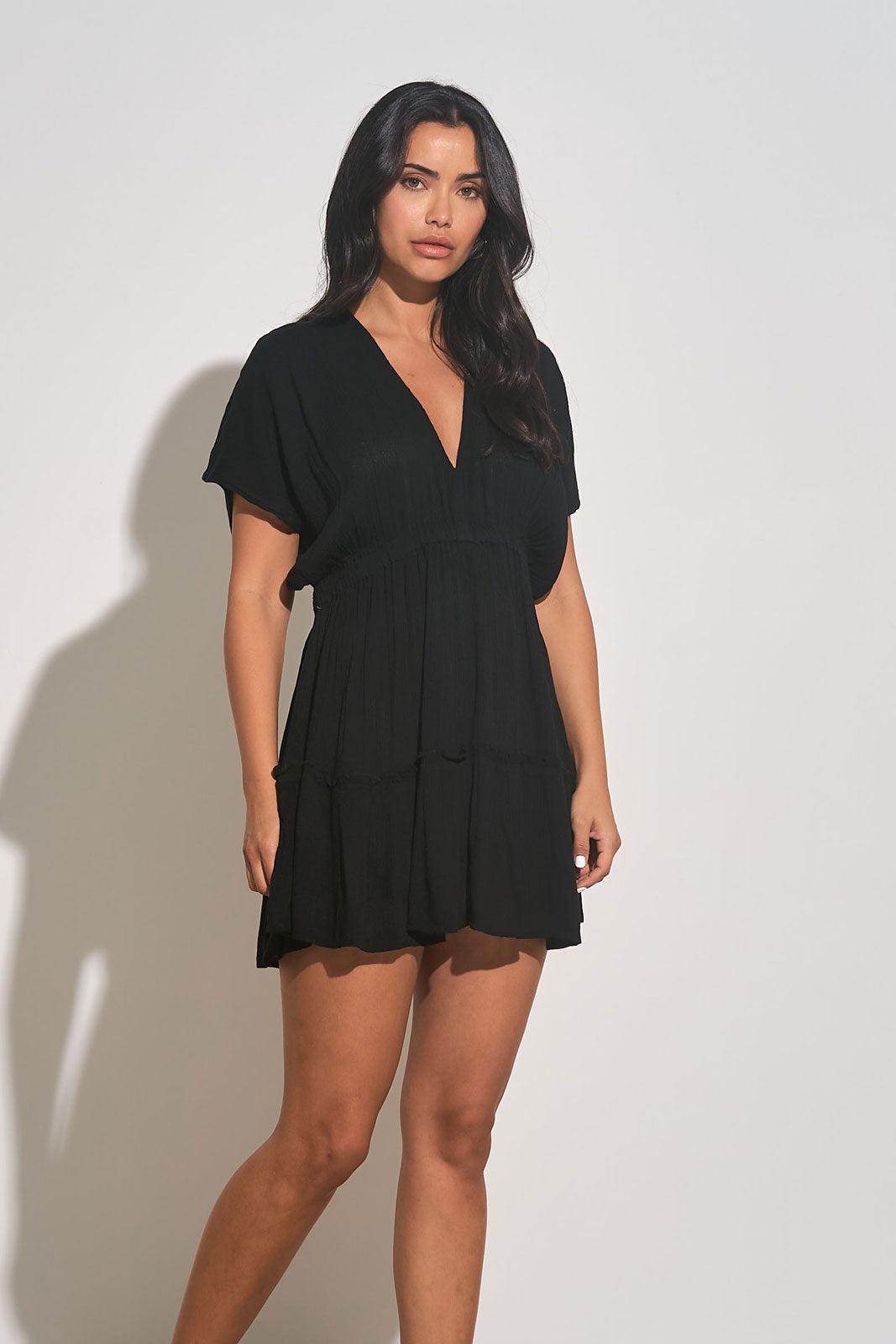 VNeck Ruffle Short Dress Product Image