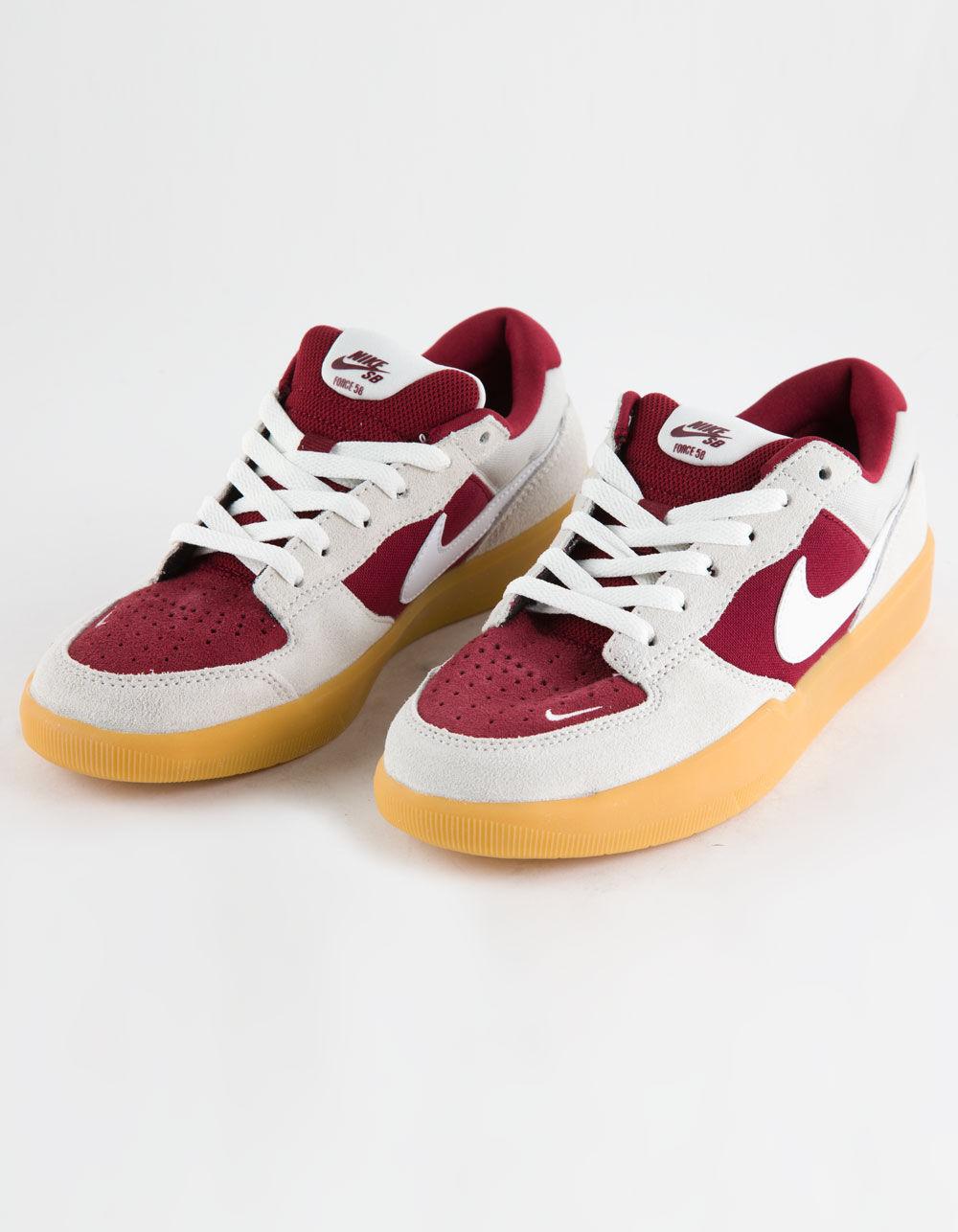 NIKE SB Force 58 Mens Shoes - GRAY/BURGANDY Product Image