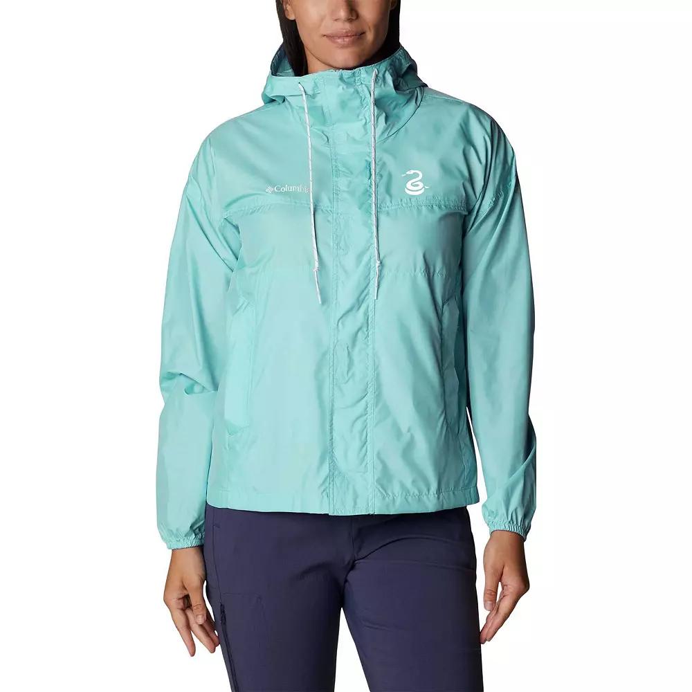 Women's Columbia Sky Blue New York City FC Flash Challenger Omni-Shade Full-Zip Windbreaker,  Product Image