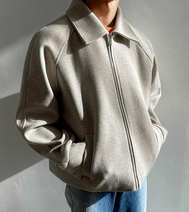 RT No. 3402 WOOLEN ZIP-UP COLLAR JK Product Image