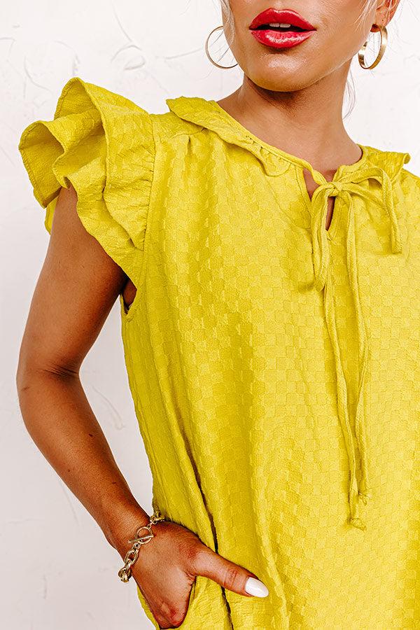Cutest In The Room Shift Dress In Lime Punch Product Image