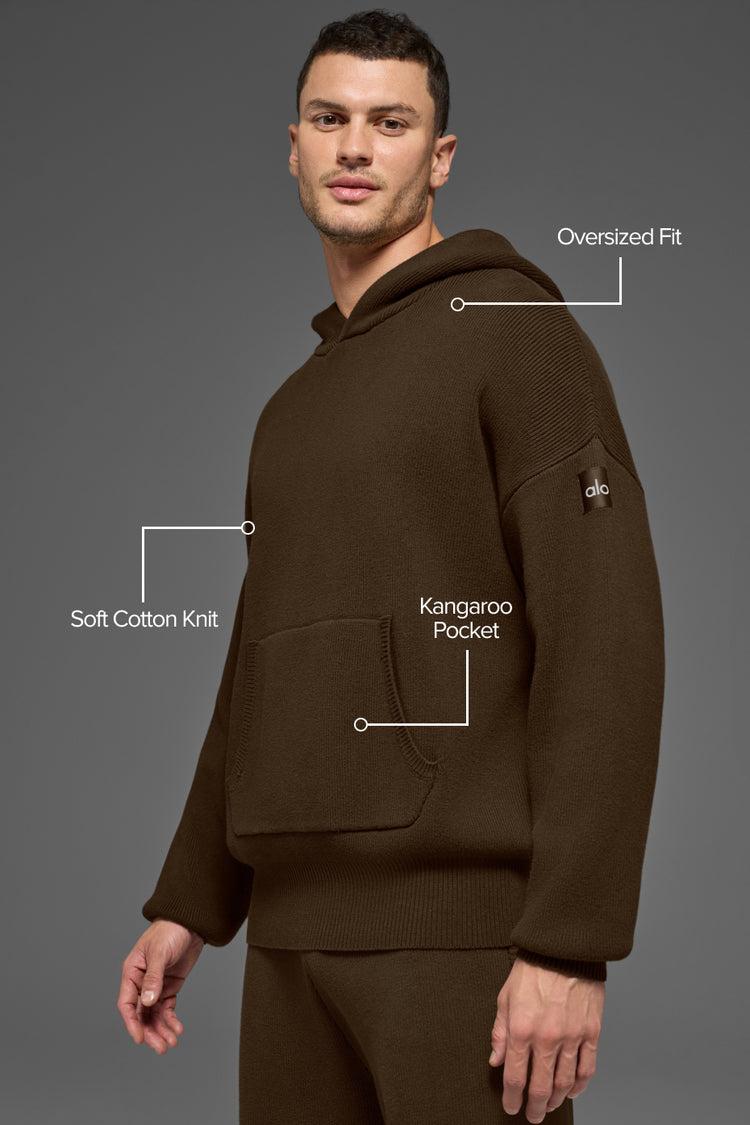 Scholar Hooded Sweater - Espresso Product Image