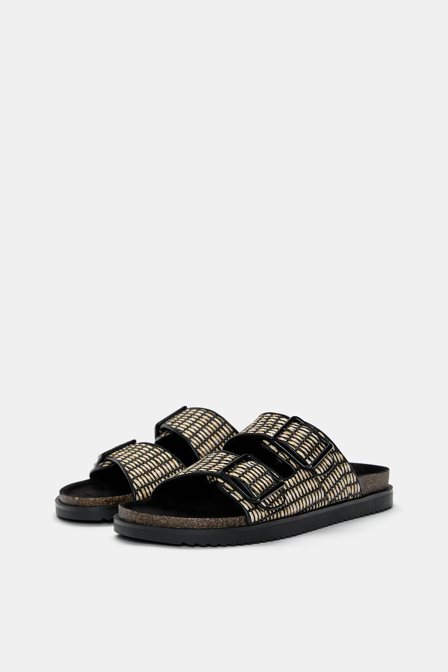 Printed sandals with buckle Product Image