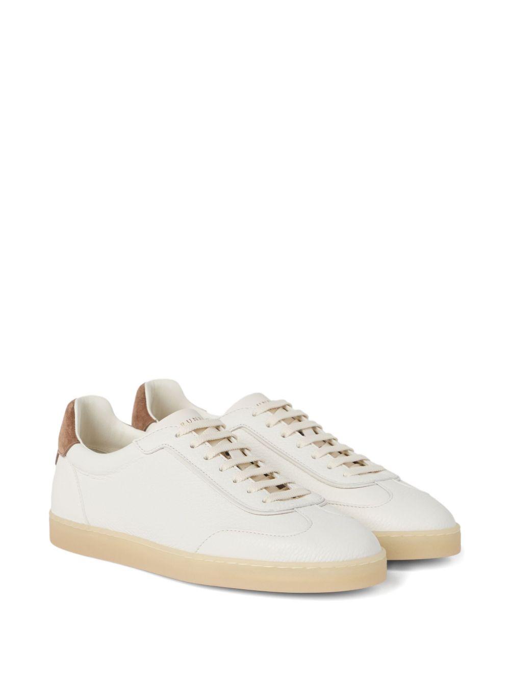 leather low-top sneakers Product Image