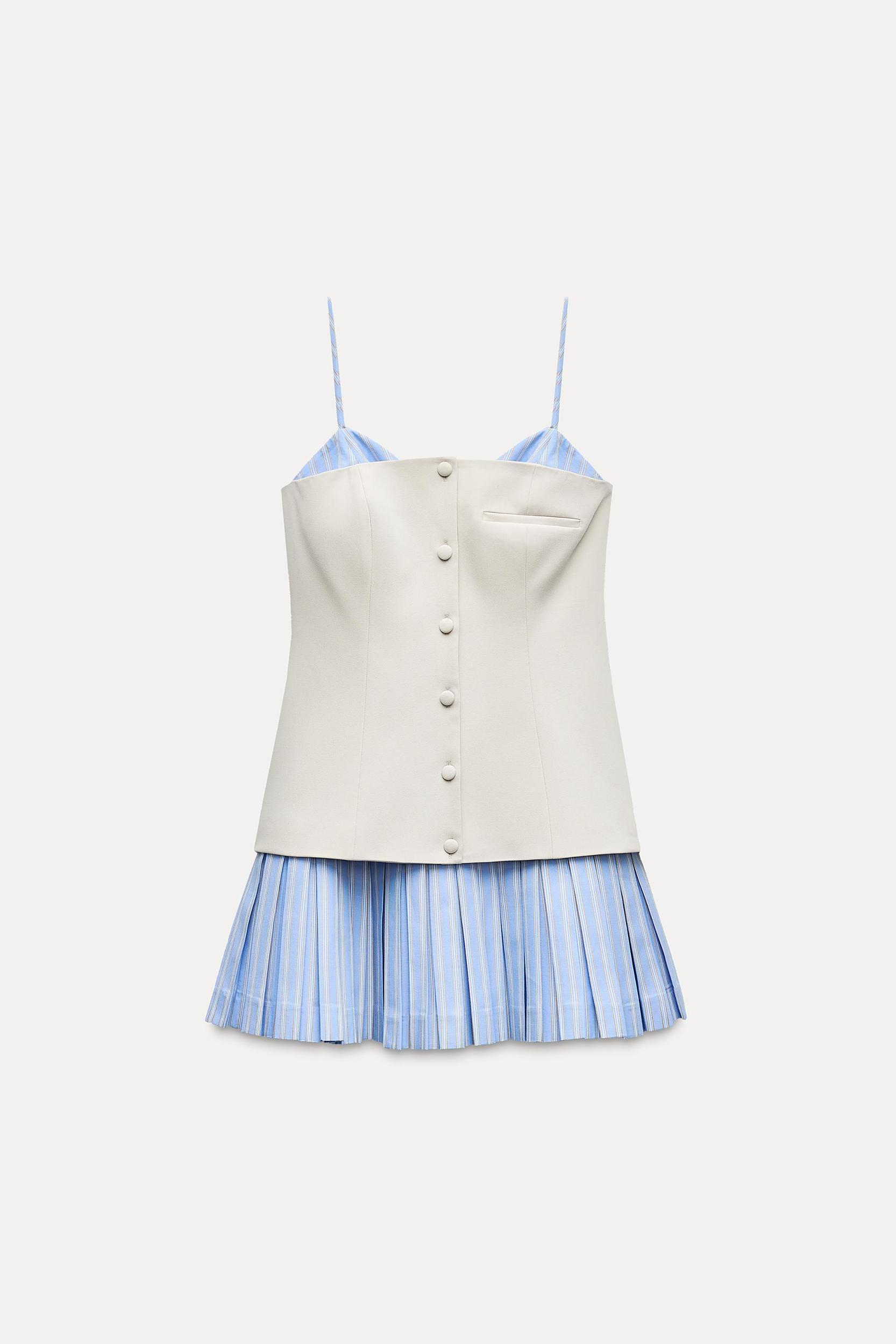 COMBINATION SHORT POPLIN DRESS Product Image