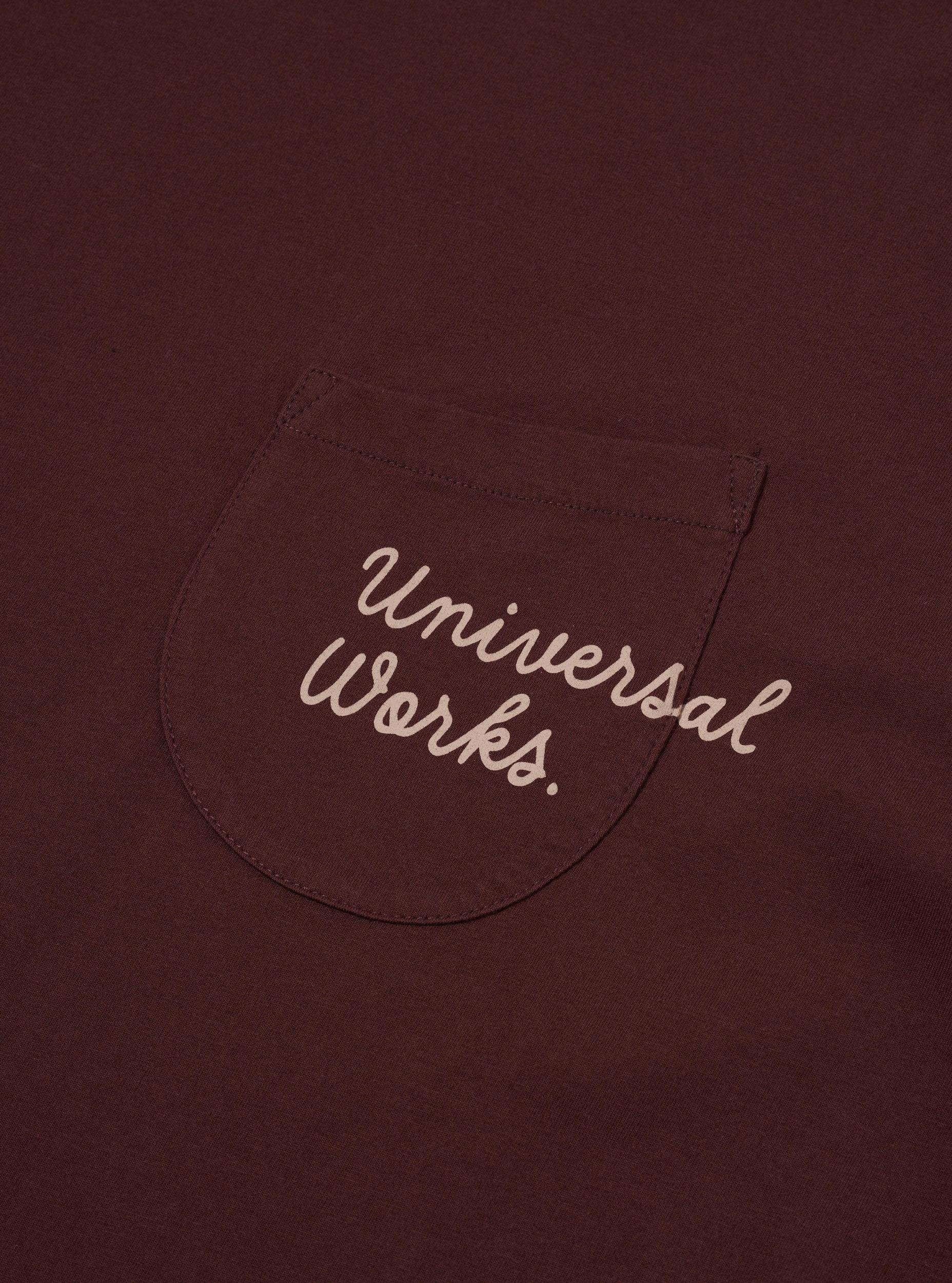 Rich Brown Organic Jersey Print Pocket Tee Product Image