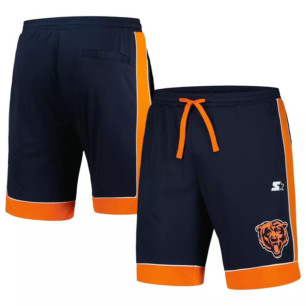 Men's Starter Navy/Orange Chicago Bears Fan Favorite Fashion Shorts,  Product Image