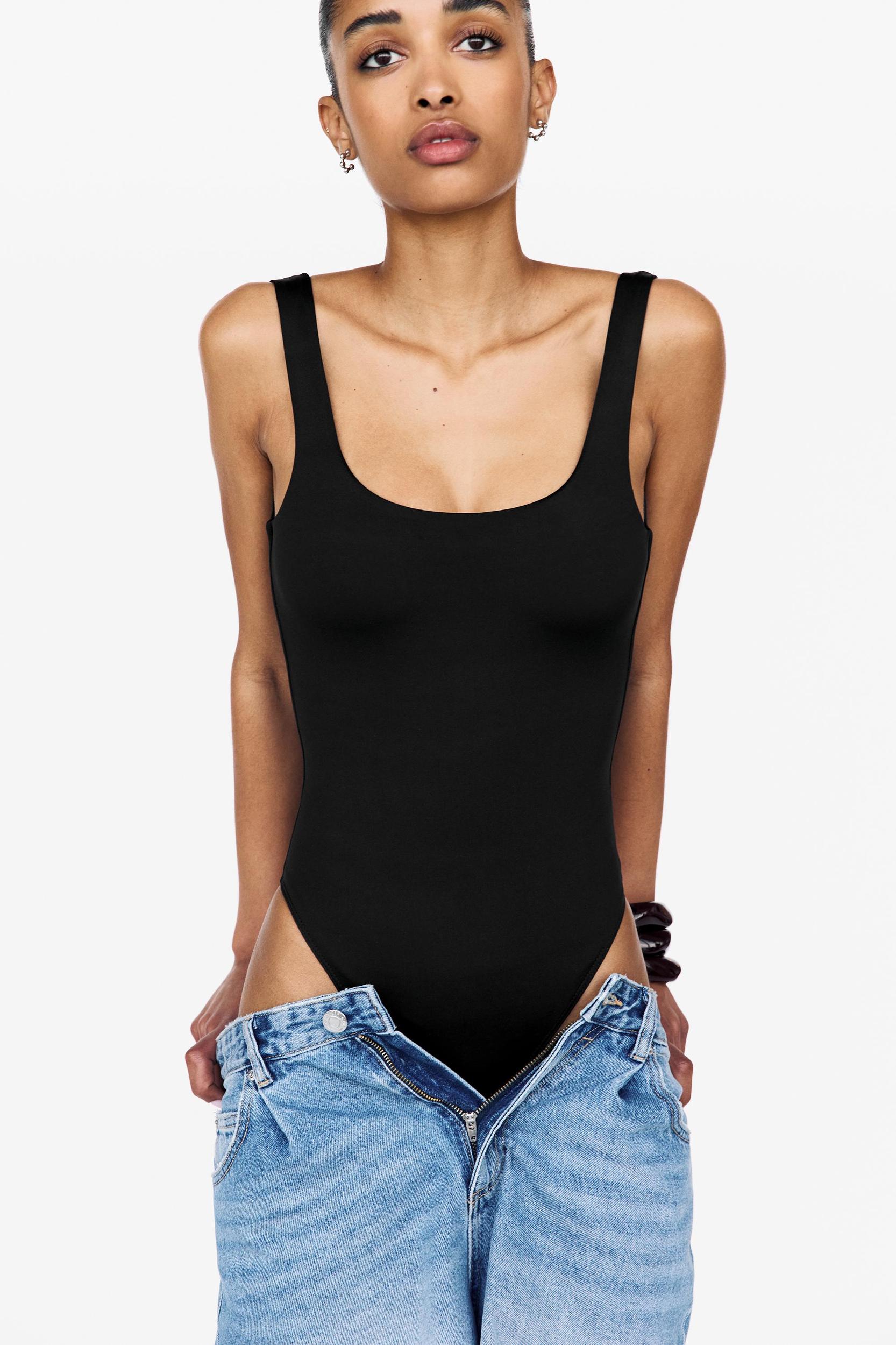Strappy polyamide bodysuit Product Image