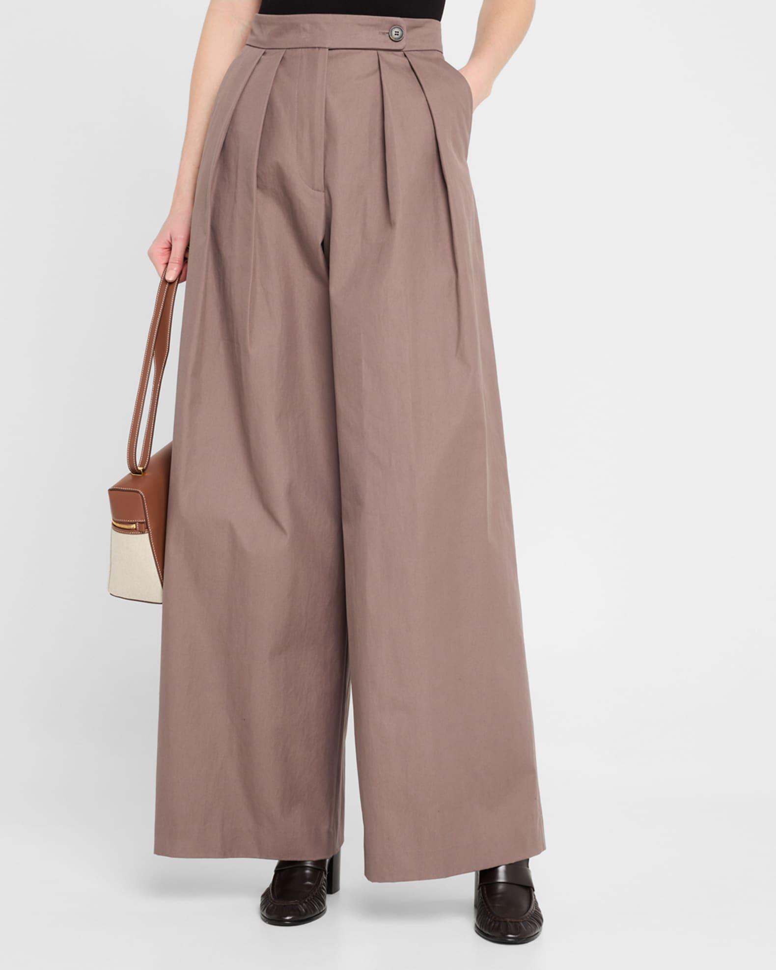 Pamplona Pleated Wide-Leg Pants Product Image