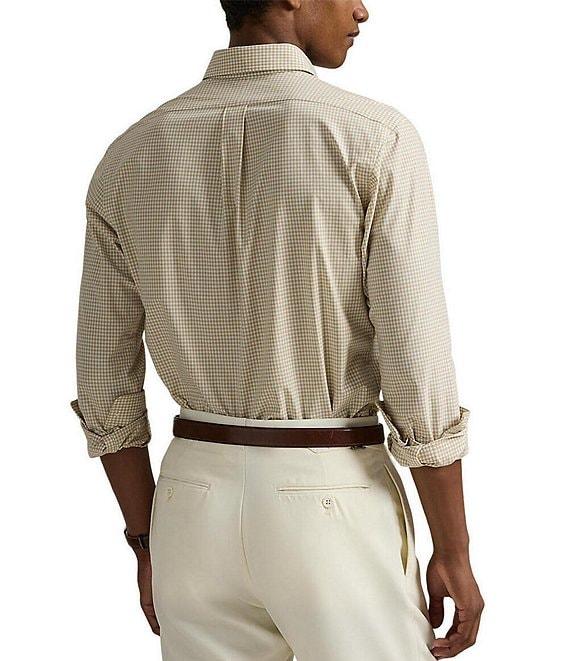 Polo Ralph Lauren Big & Tall Classic Fit Gingham Stretch Poplin Long Sleeve Woven Shirt Product Image