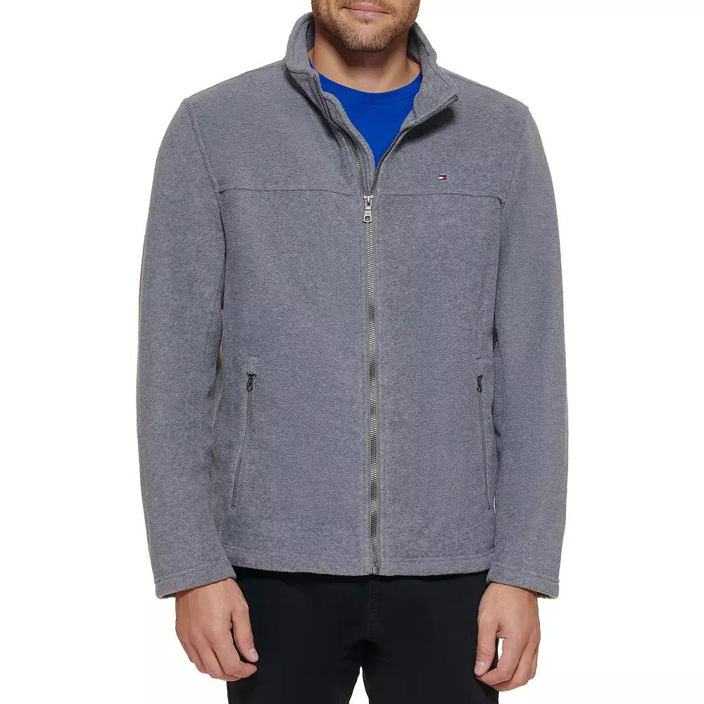 Big & Tall Tommy Hilfiger Fleece Jacket with Stand Collar, Men's,  Product Image