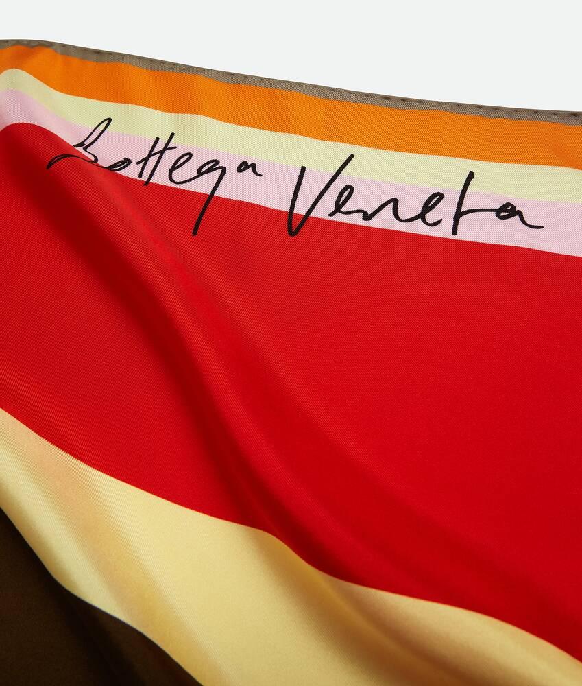 Women's Silk Twill Striped Foulard in Multicolor Product Image