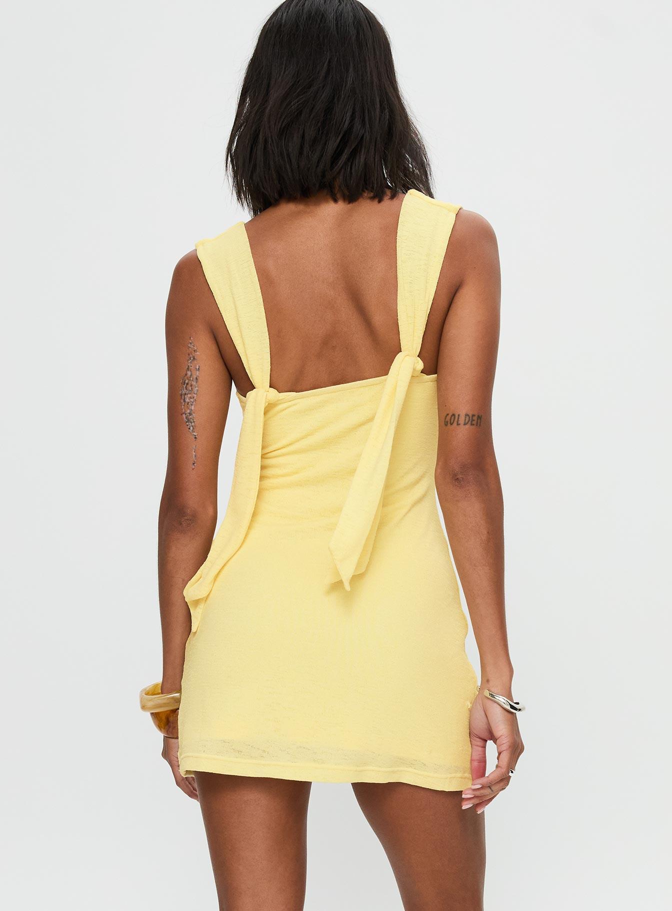 Steward Mini Dress Lemon Product Image