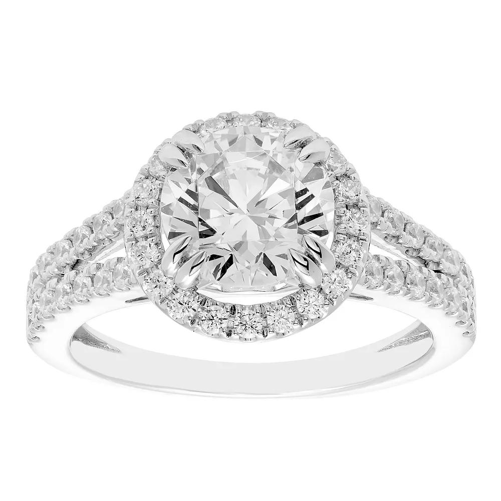 Evergreen Diamonds 14k White Gold 2 1/2 Carat T.W. IGL Certified Round Lab-Grown Diamond Engagement Ring, Womens 14k Whgold Product Image