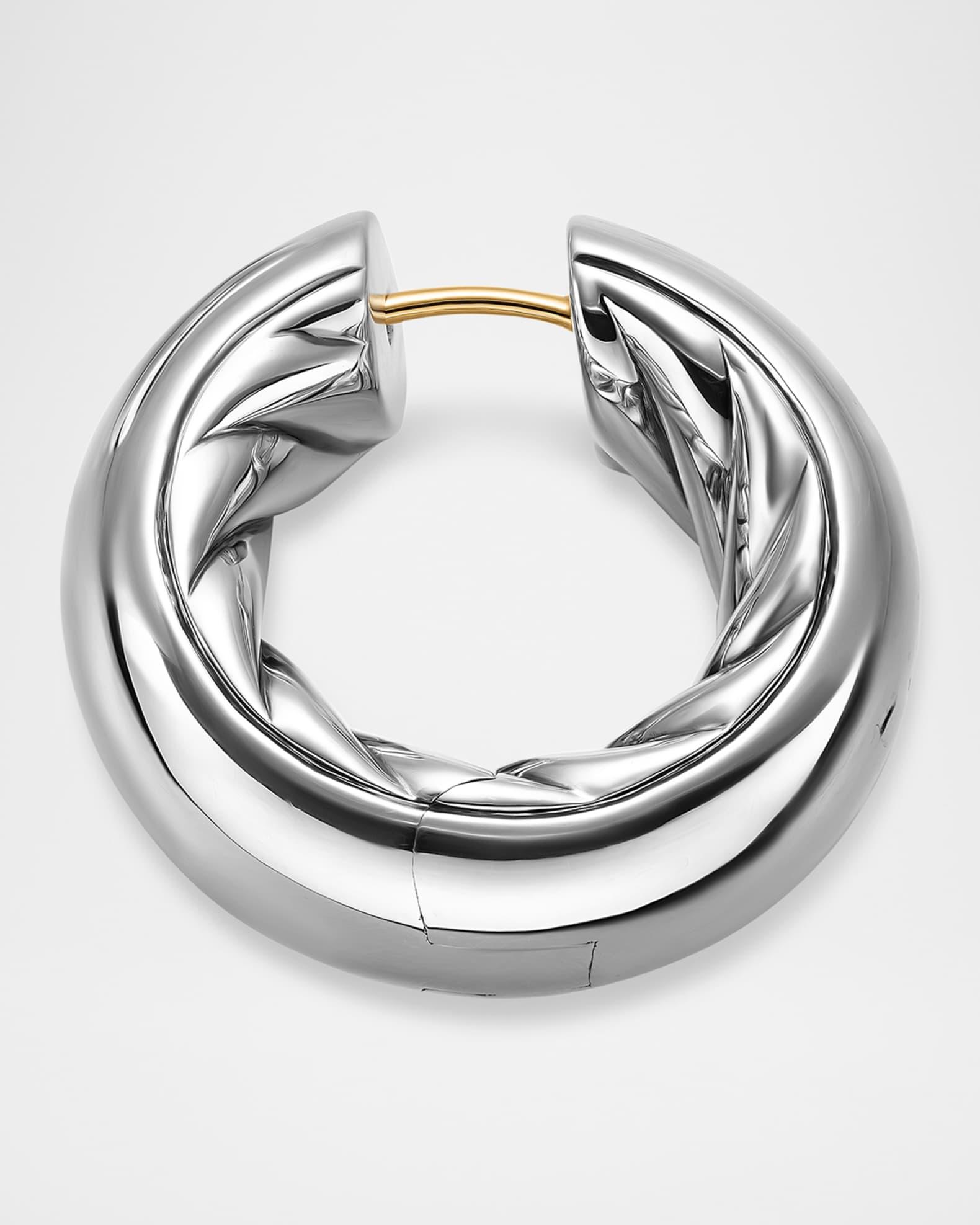 DY Mercer Hoop Earrings in Silver, 9mm Product Image