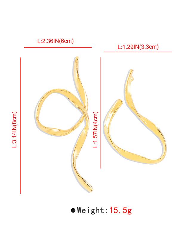 Normcore Geometric Solid Color Drop Earrings Product Image